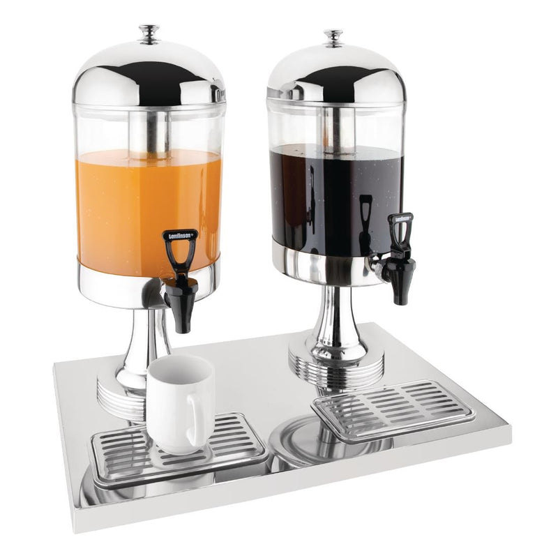 Olympia Double Juice Dispenser with Drip Tray