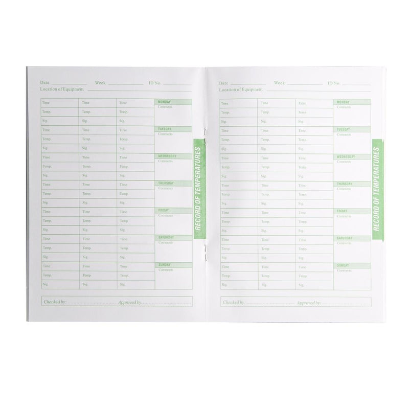 Temperature Log Book