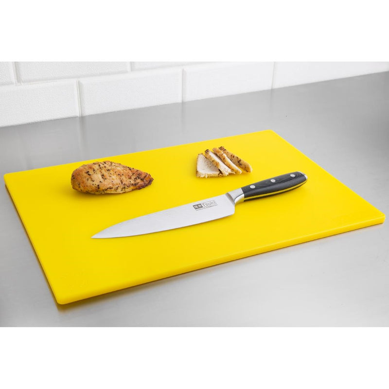 Hygiplas Low Density Yellow Chopping Board Standard