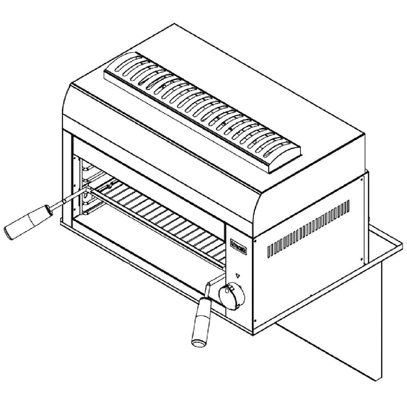 Wall Shelf for Lincat Salamander Grill - Ref GR3/WS