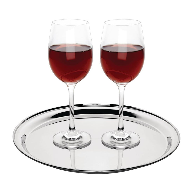 Olympia Rundes Servicetablett aus Edelstahl, 305 mm