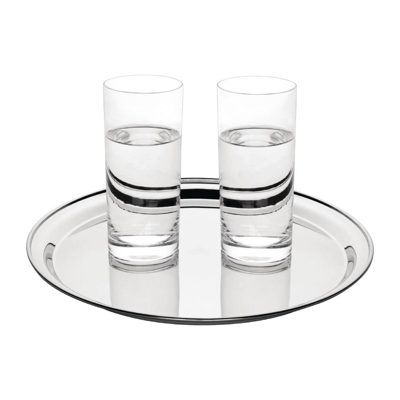 Olympia Rundes Servicetablett aus Edelstahl, 305 mm