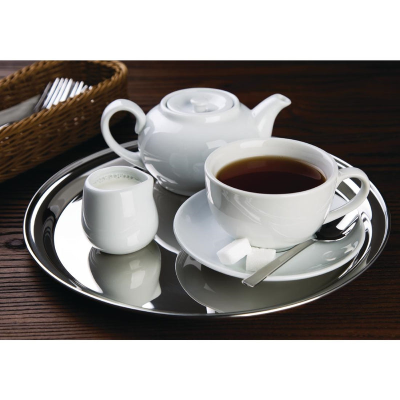 Olympia Rundes Servicetablett aus Edelstahl, 305 mm