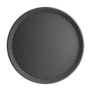 Olympia Kristallon Fiberglas Rundes rutschfestes Tablett Schwarz 406 mm