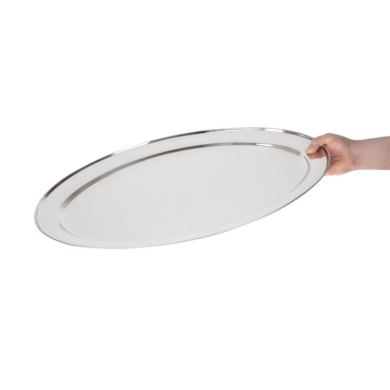 Olympia Stainless Steel Oval Serving Tray 660mm