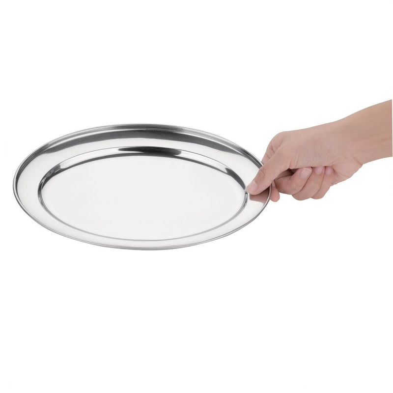 Olympia Stainless Steel Oval Serving Tray 300mm