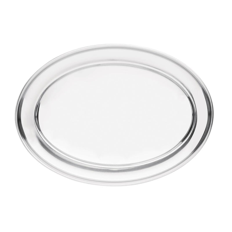 Olympia Stainless Steel Oval Serving Tray 400mm