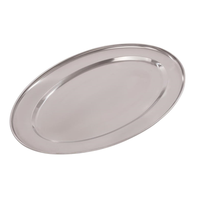 Olympia Stainless Steel Oval Serving Tray 400mm