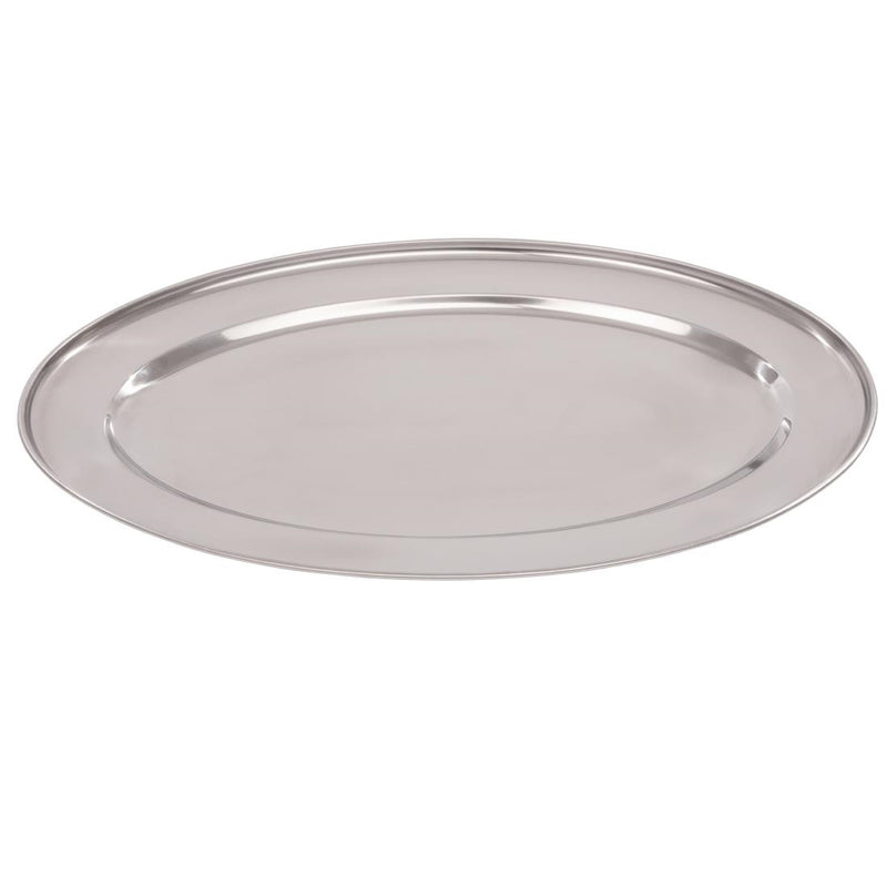 Olympia Stainless Steel Oval Serving Tray 400mm