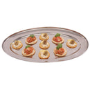 Olympia Ovales Serviertablett aus Edelstahl, 450 mm