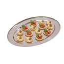 Olympia Ovales Serviertablett aus Edelstahl, 500 mm