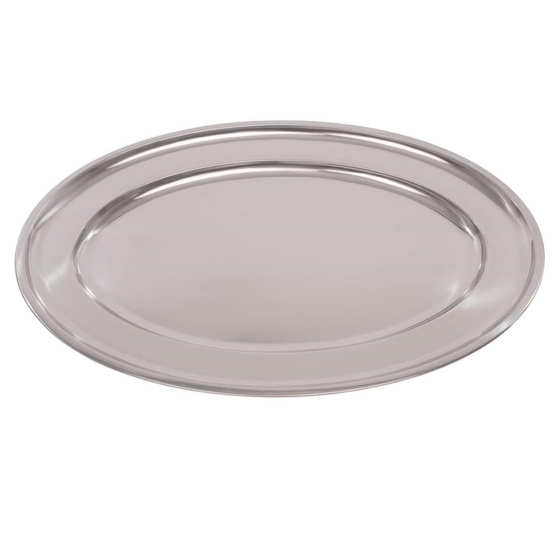 Olympia Stainless Steel Oval Serving Tray 605mm