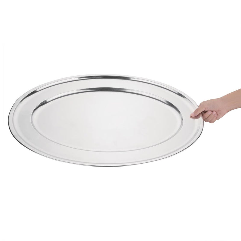 Olympia Stainless Steel Oval Serving Tray 660mm