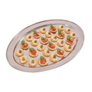 Olympia Ovales Serviertablett aus Edelstahl, 660 mm