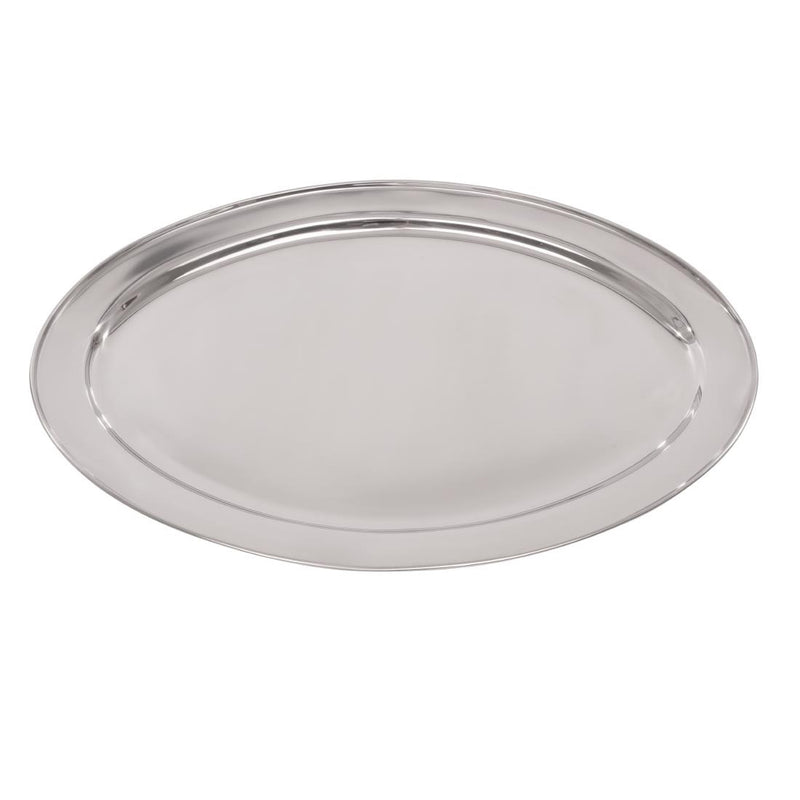 Olympia Stainless Steel Oval Serving Tray 660mm