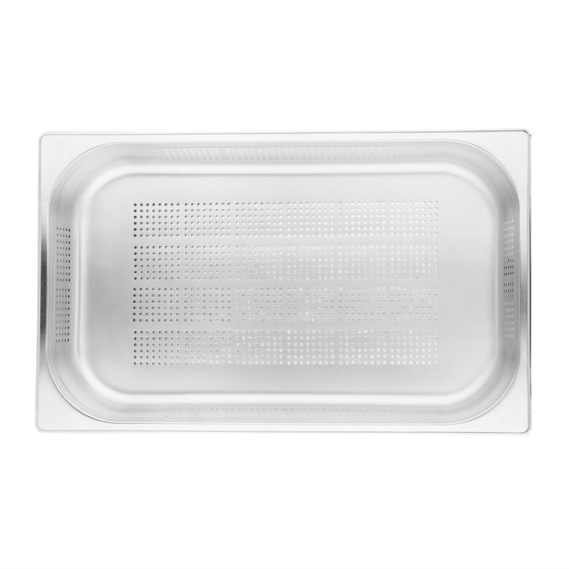 Vogue 1/1 Gastronorm-Tablett aus Edelstahl, perforiert, 65 mm