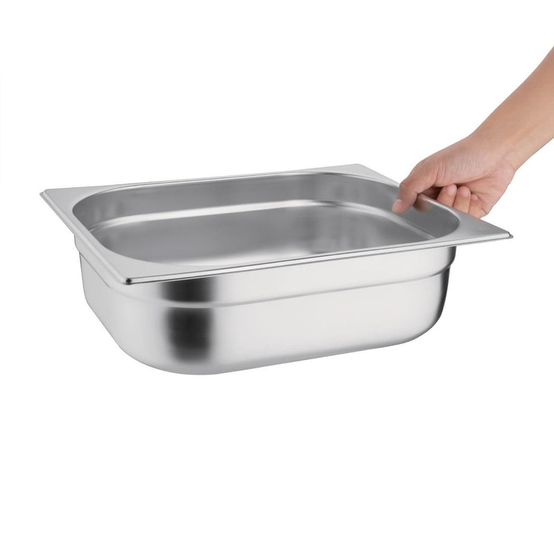 Vogue Stainless Steel 1/2 Gastronorm Pan 100mm
