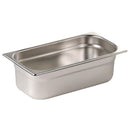 Ensemble de plateaux gastronormes en acier inoxydable Vogue 5 x 1/3 et 1 x 1/2