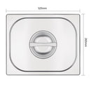 Vogue Stainless Steel 1/2 Gastronorm Lid