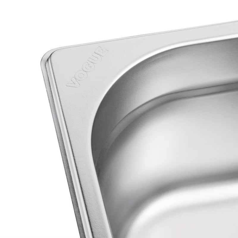 Vogue Stainless Steel 1/6 Gastronorm Tray 100mm