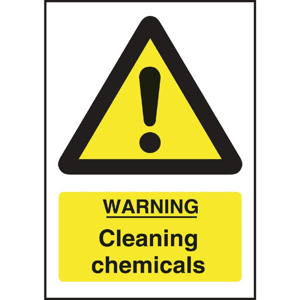 Warnschild für Reinigungschemikalien