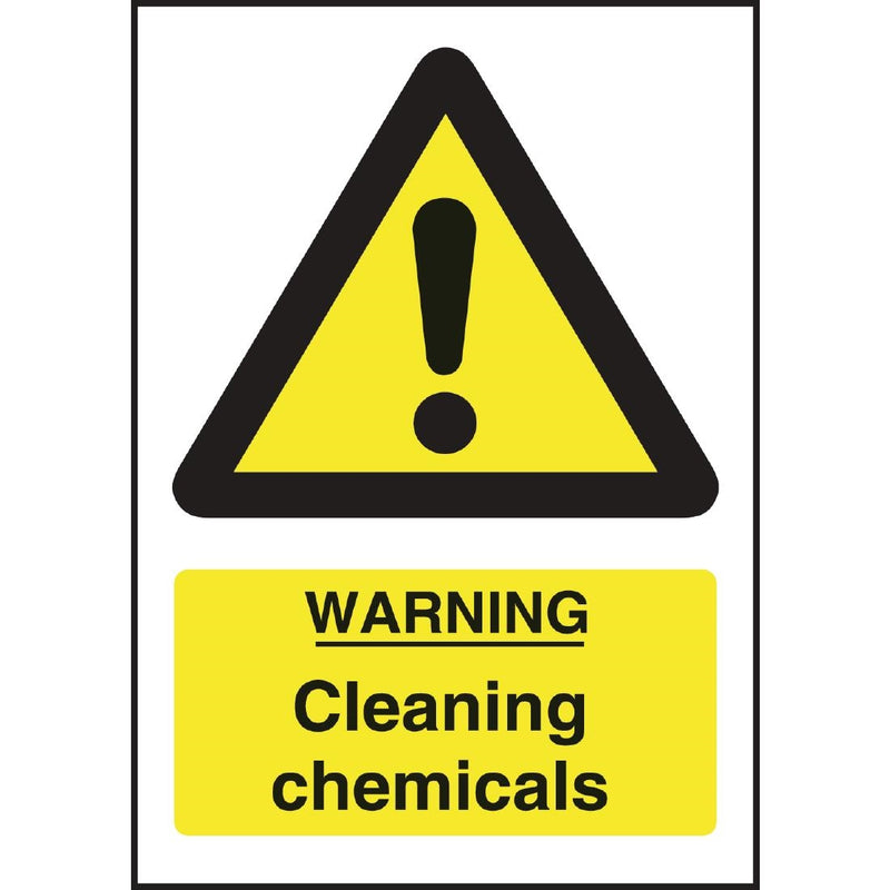 Warnschild für Reinigungschemikalien