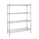 Vogue 4-stöckiges Drahtregal-Set, 1525 x 460 mm