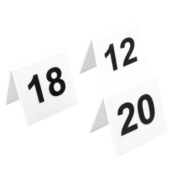 Kunststoff-Tischnummern 11–20