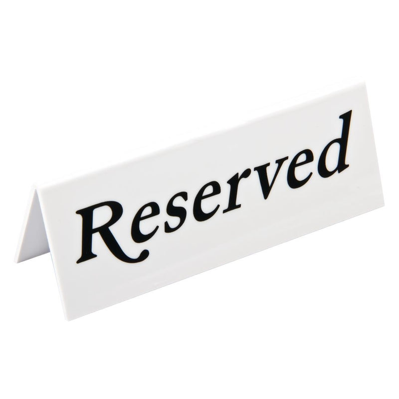 Plastic Reserve Signs (Pack of 10)