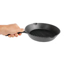 Vogue Round Cast Iron Ribbed Skillet Pan 267mm