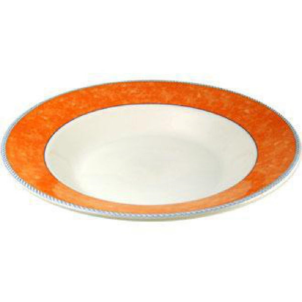 Churchill New Horizons Marble Border Pasta Plates Orange 300mm (Pack of 12)