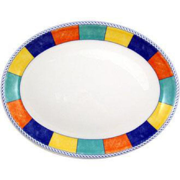 Churchill New Horizons Chequered Border Oval Platters 254mm (Pack of 12)