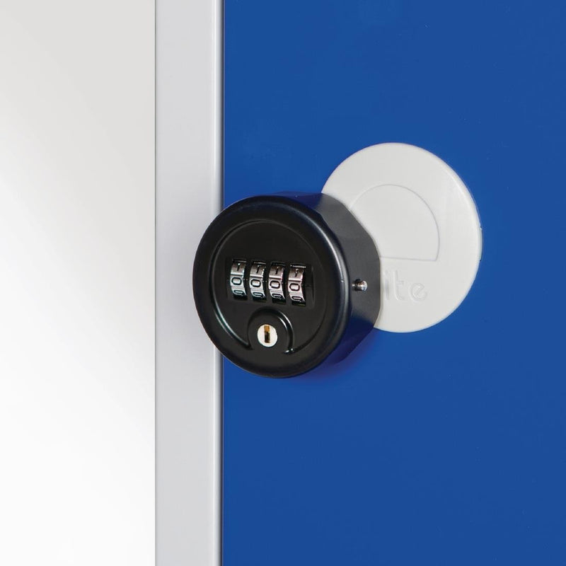 Elite Six Door Manual Combination Locker Locker Grey