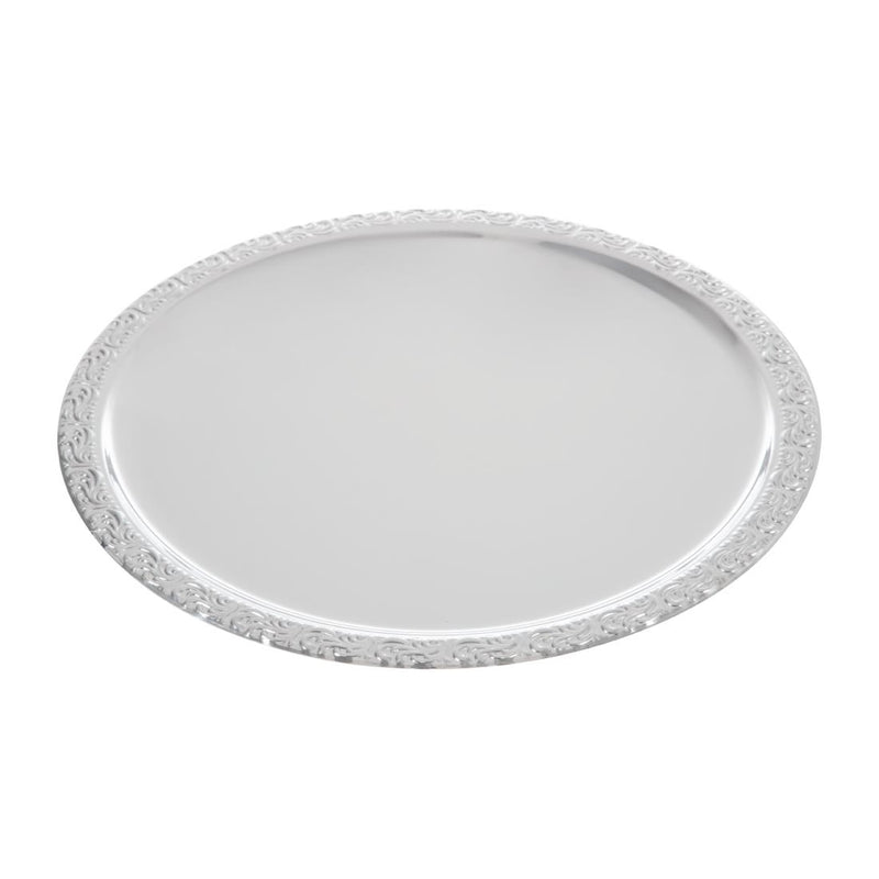 APS Stainless Steel Round Service Tray 350mm