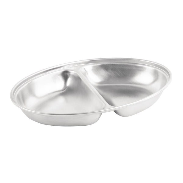 Olympia Oval Vegetable Dish Two Compartments 200mm