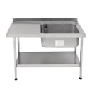 KWC DVS Self Assembly Stainless Steel Sink Left Hand Drainer 1500x650mm