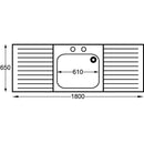 KWC DVS Self Assembly Stainless Steel Sink Double Drainer 1800x650mm