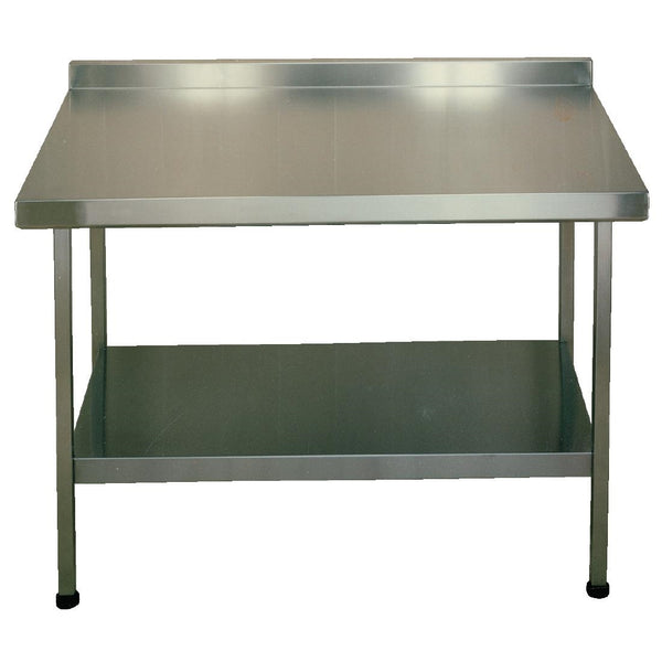 KWC DVS Stainless Steel Wall Table with Upstand 600x650mm
