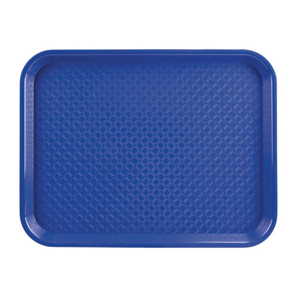 Olympia Kristallon Fast-Food-Tablett aus Polypropylen, blau, mittelgroß, 415 mm