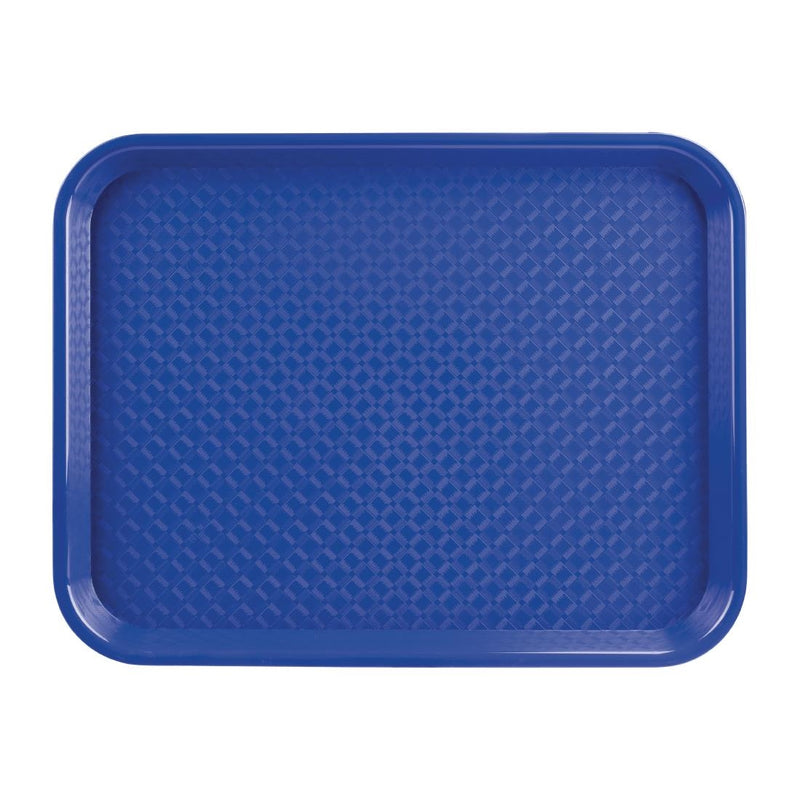 Olympia Kristallon Fast-Food-Tablett aus Polypropylen, blau, mittelgroß, 415 mm