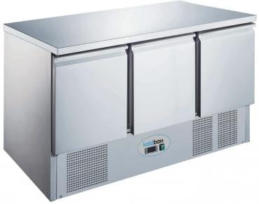Koldbox KXCC3 Kommerzieller 3-türiger kompakter Gastronorm-Vorbereitungskühlschrank