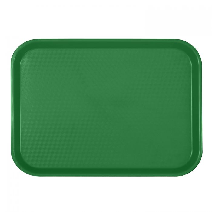 Grüne rechteckige Fast-Food-Serviertabletts – 265 mm x 345 mm (10½ Zoll x 13 Zoll)