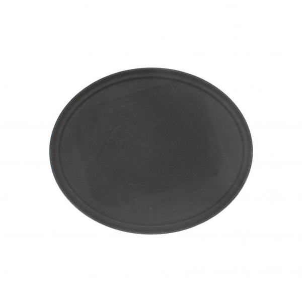 Ovales Serviertablett aus schwarzem Fiberglas, 559 mm x 686 mm