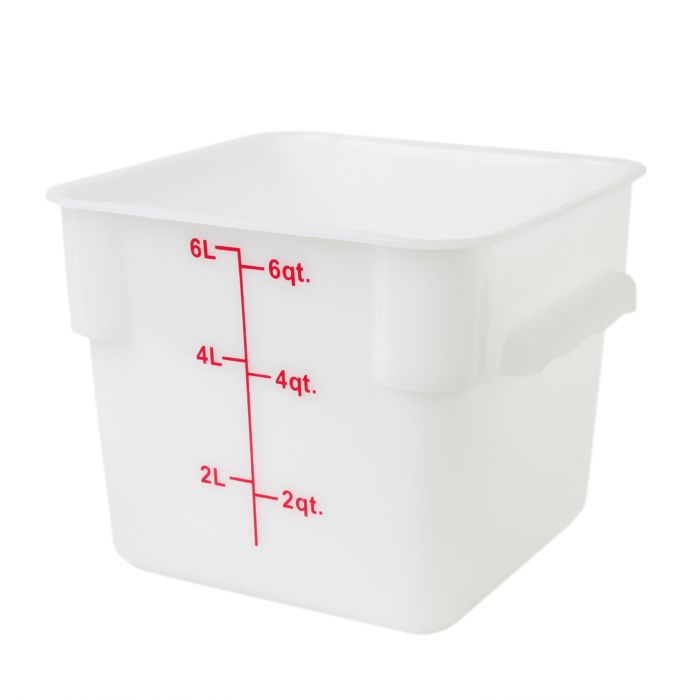 Polycarbonate Food Storage White Container 5.7Ltr with Gradations