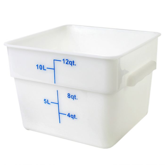 Polycarbonate Food Storage White Container 11.4Ltr with Gradations