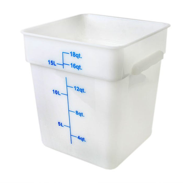 Polycarbonate Food Storage White Container 17Ltr with Gradations