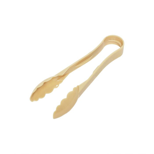 Polycarbonate Beige Scallop Grip Tongs 229mm