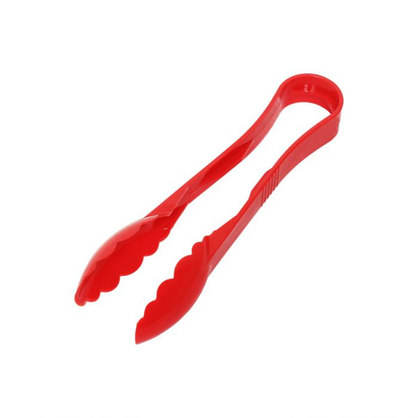 Polycarbonate Red Scallop Grip Tongs 229mm
