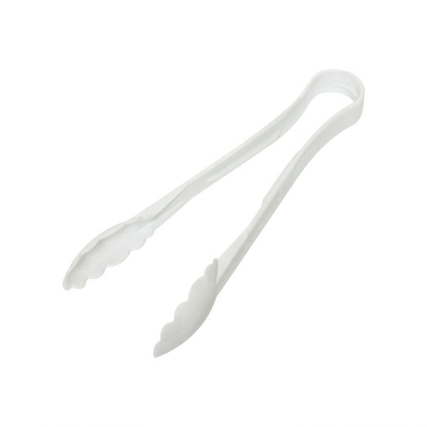 Polycarbonate White Scallop Grip Tongs 229mm