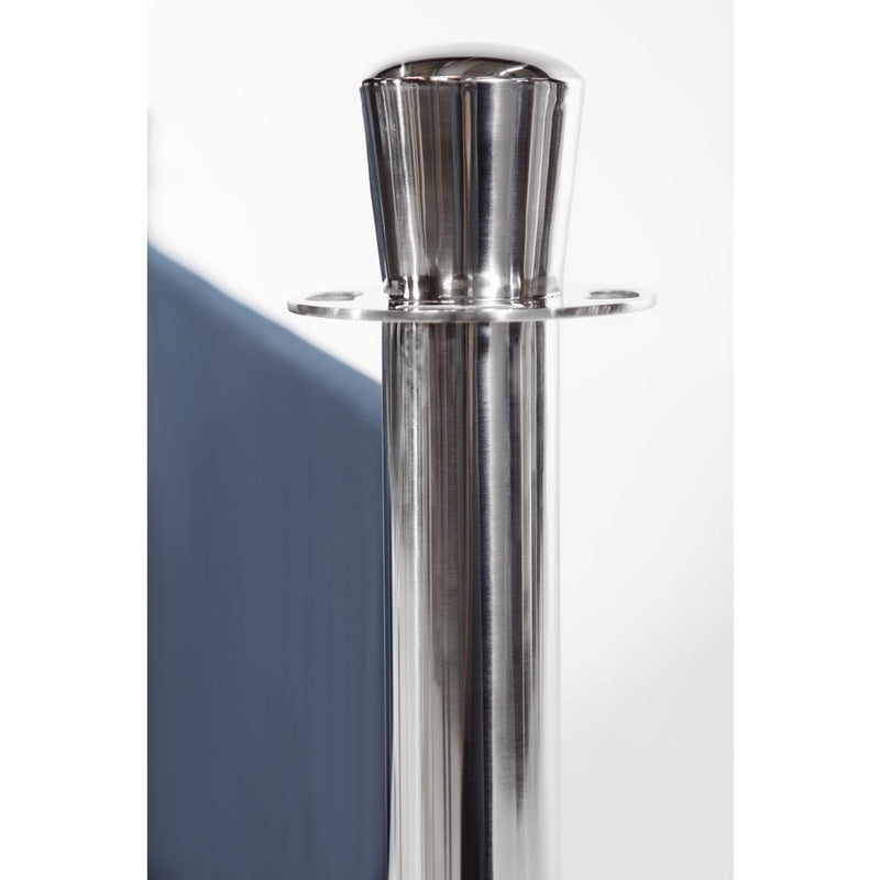 Bolero Stainless Steel Flat Top Barrier Post